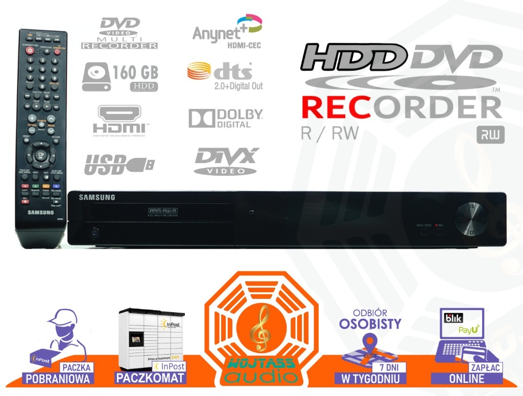 Nagrywarka SAMSUNG DVDHR773 HDD HDMI usb Recorder Legnica Kup