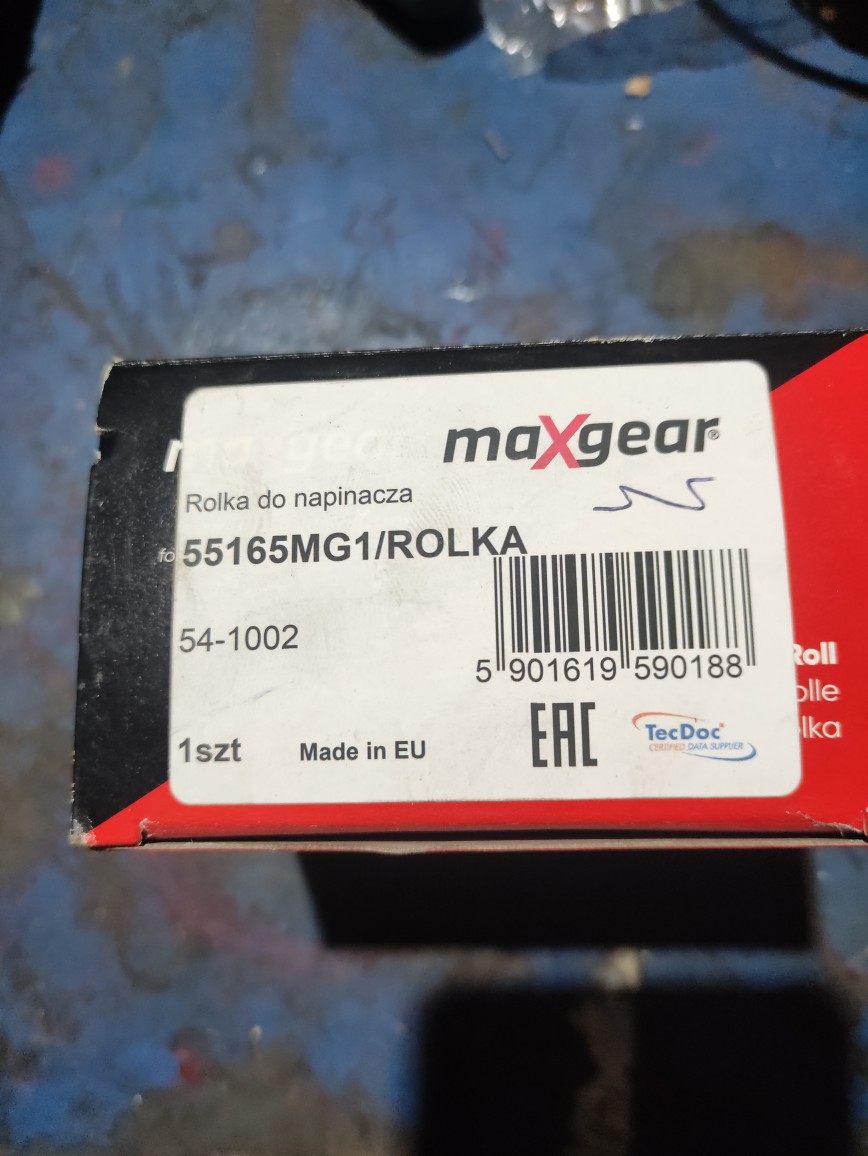MAXGEAR 54-1002 РОЛИК NAPINACZA, РЕМІНЬ ПОЛІКЛИНОВИЙ БАГАТОРЕБЕРНИЙ 