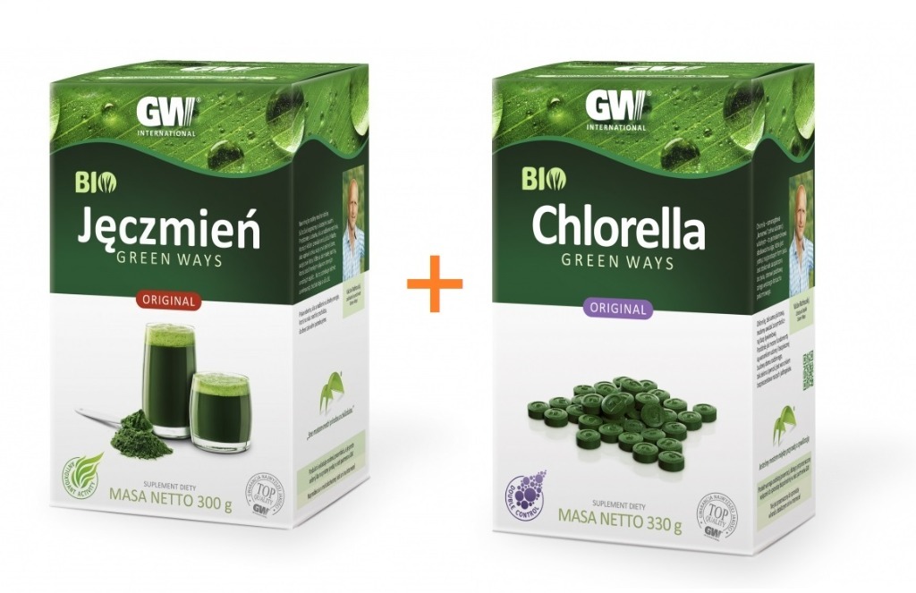 Jęczmień i Chlorella Green Ways Sok z trawy i alga Kraków Kup teraz