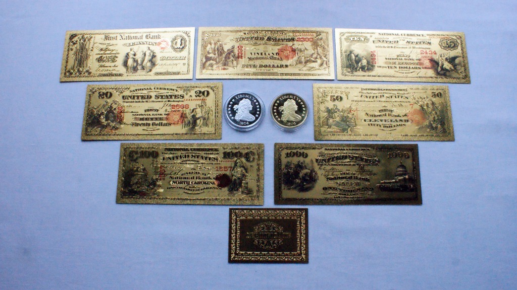 Zdjęcie oferty: banknoty złocone 24K Złotem z Certyfikatem
