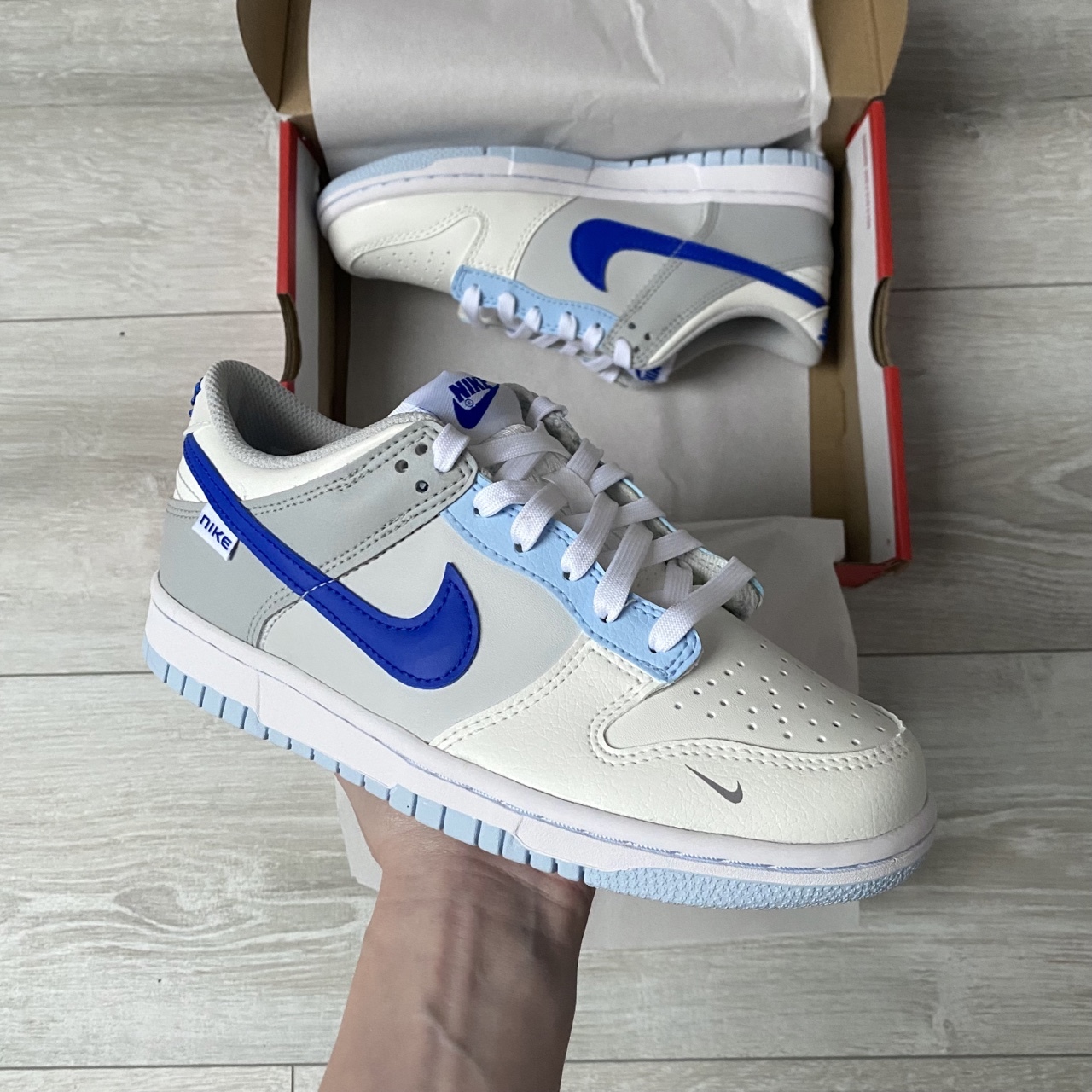 Nike dunk low ivory hyper royal baby blue Jordan Pruszcz Gdański
