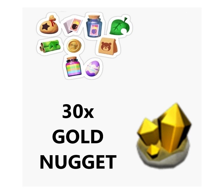 Animal Crossing New Horizons 30x GOLD NUGGET Łódź Kup teraz na