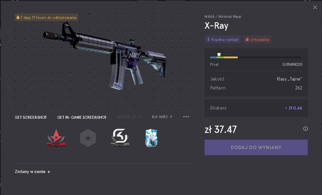 M4A4 Xray MW csgo skin CSGO skiny CSGO Turzyn Kup teraz na