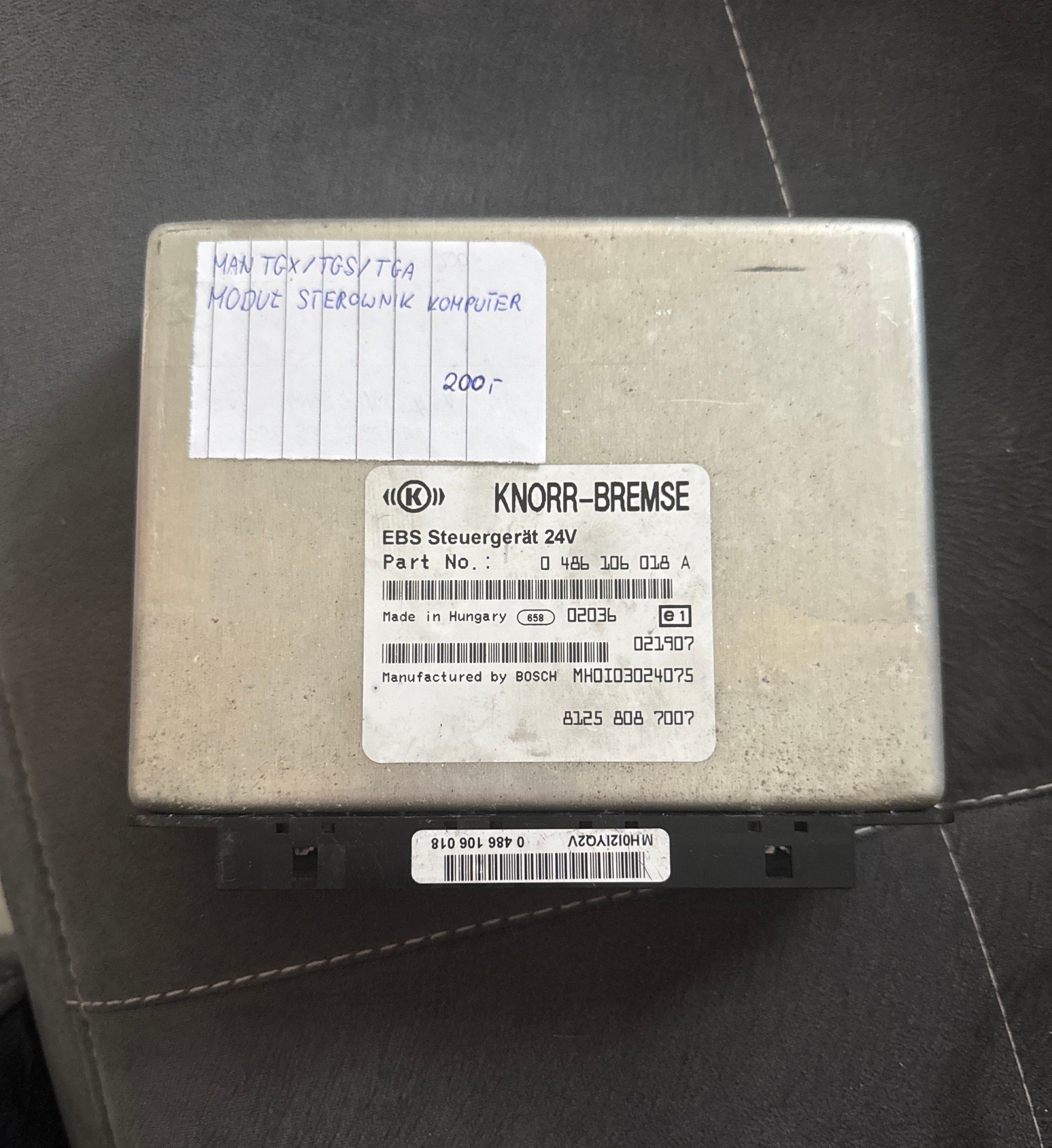 МОДУЛЬ БЛОК КЕРУВАННЯ КОМП'ЮТЕР MAN TGX/THS/TGA 0486106018 