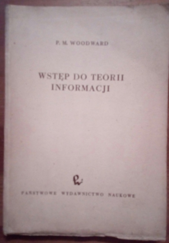 Wstęp do teorii informacji Woodward Kraków Kup teraz na Allegro