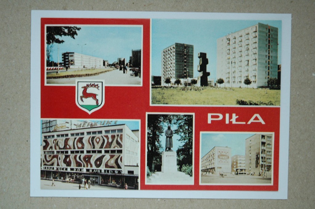 Piła.Aleja Piastów,HERB 1978r Piotrków Trybunalski Licytacja na