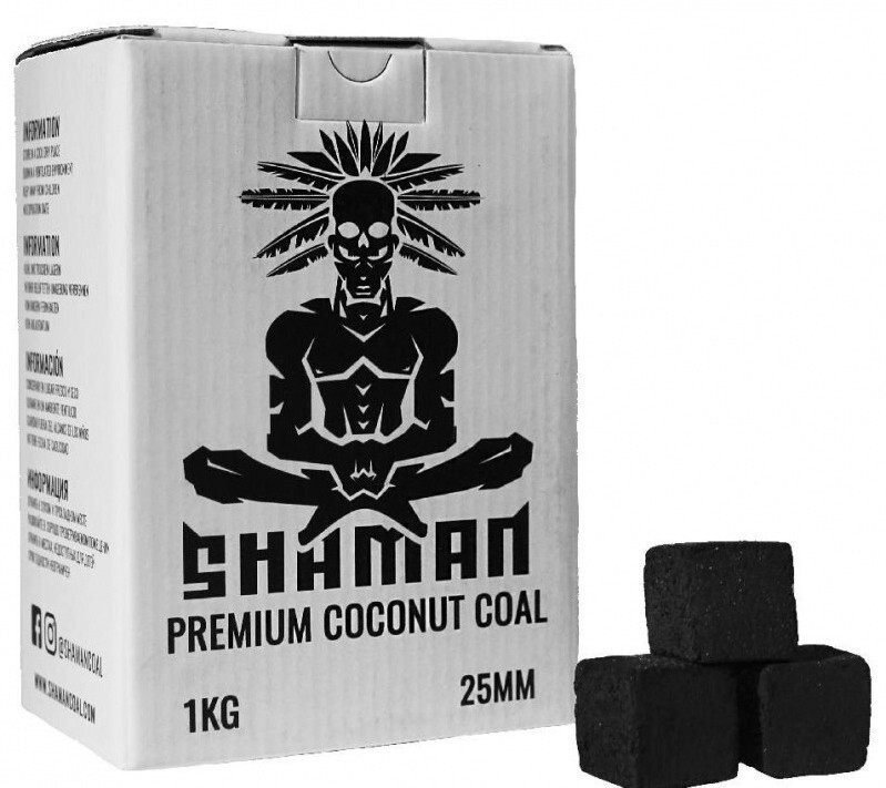 Кокосовый уголь Shaman для кальяна, кальяна.