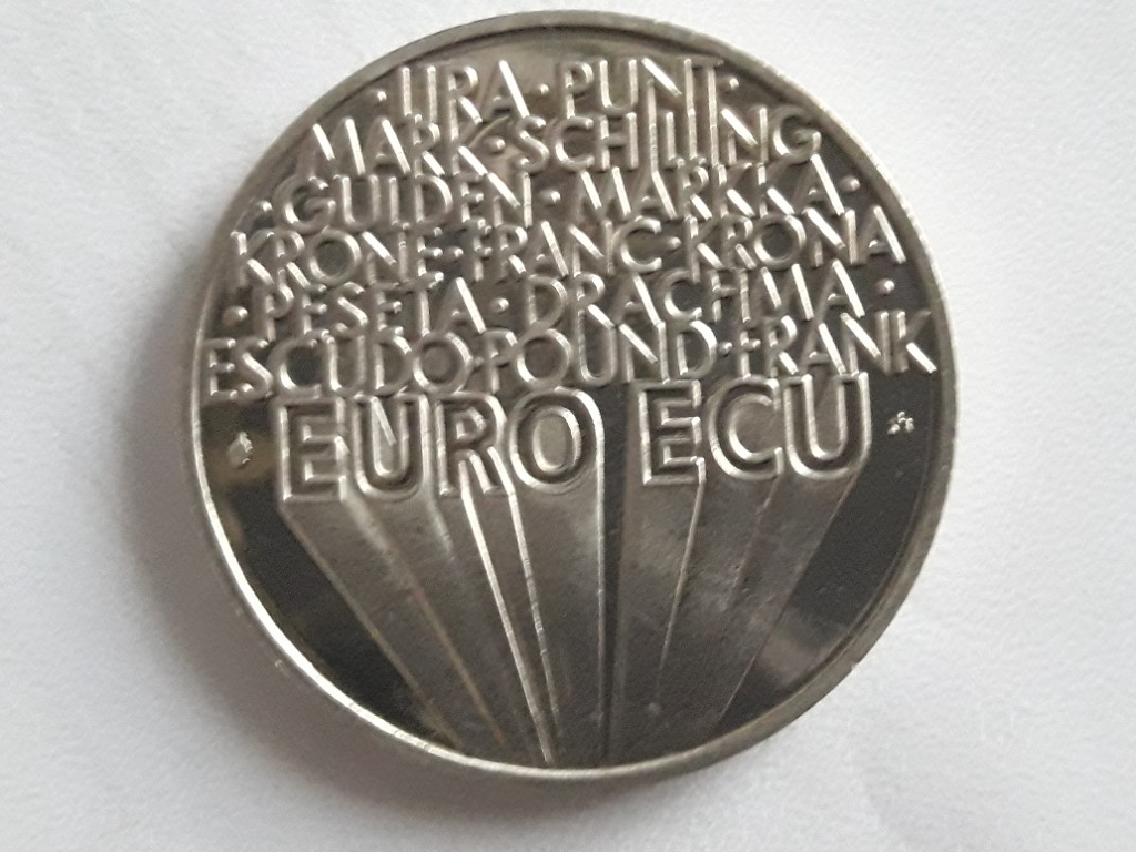 ecu-euro-1995-zjedn-walut-bruksela-belgia-proof-lublin-licytacja