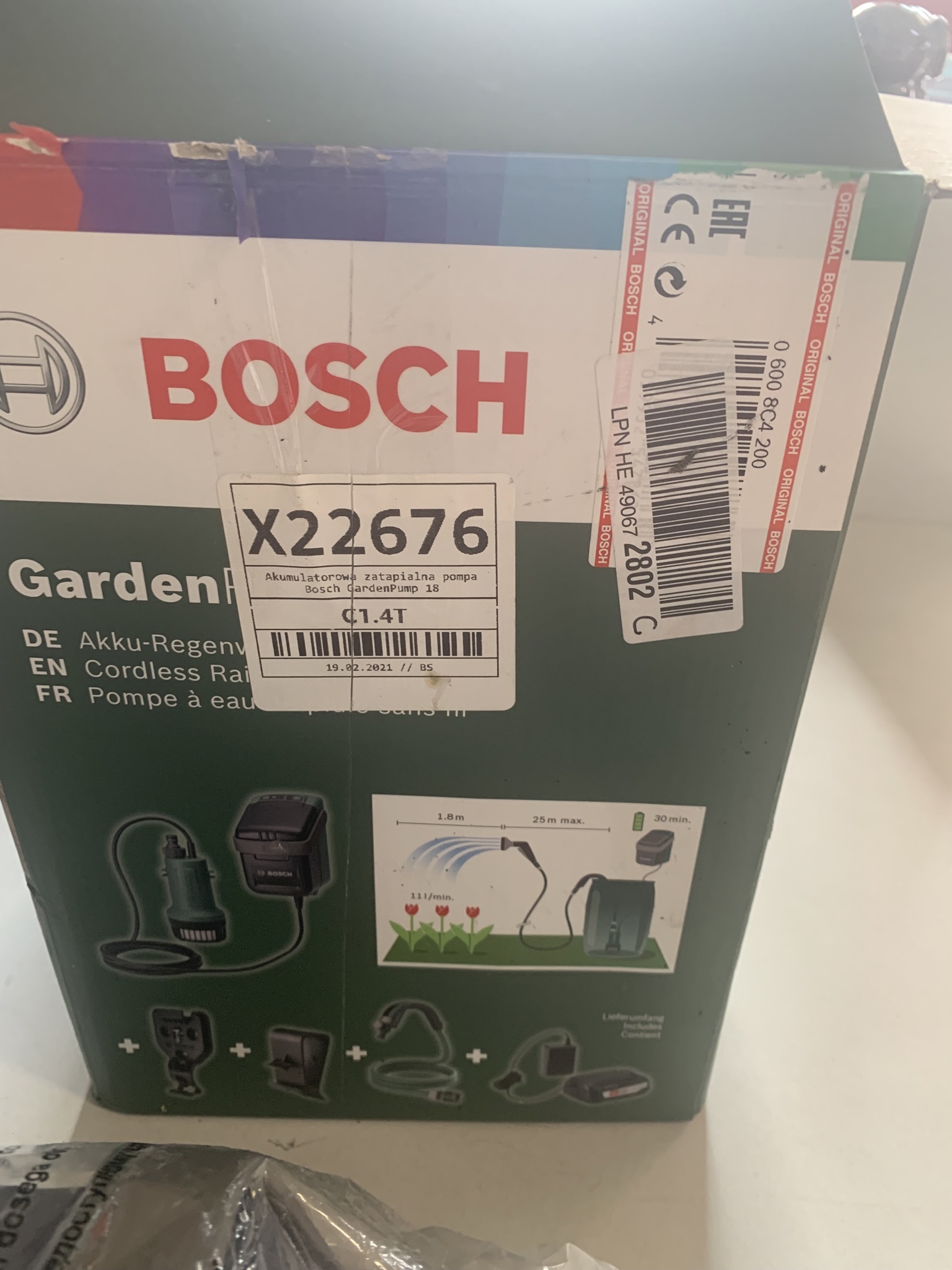 Pompa ogrodowa 18v Bosch Garden pump samo body Radom Kup teraz na