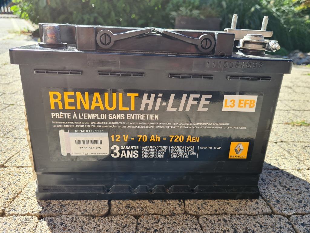 Аккумулятор renault 70ah 720a