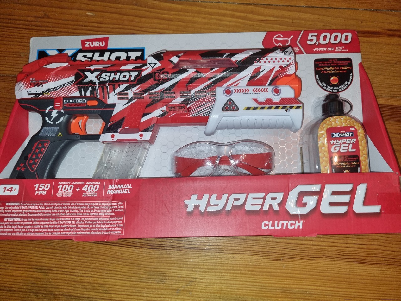 Pistolet à Billes Gel Xpace Rouge - Marqueur Gel Blaster Avec Chargeur, Batterie, Chargeur USB Et 20 000 Billes - 10
