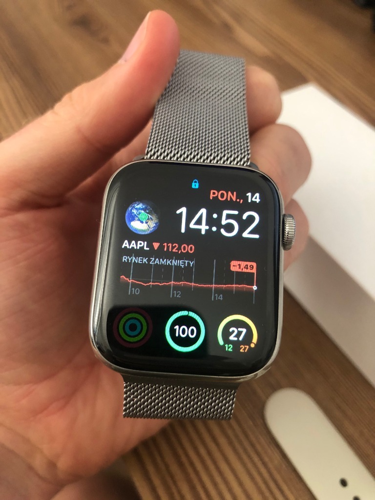Apple Watch 4 44mm Stainless Steel Stalowy KOMPLET | Kraków | Kup teraz na Allegro Lokalnie