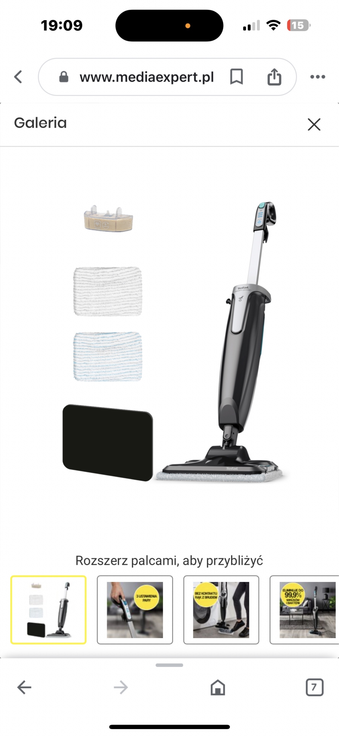 Mop parowy TEFAL VP6555 w bardzo dobrym stanie | Tychy | Licytacja na ...