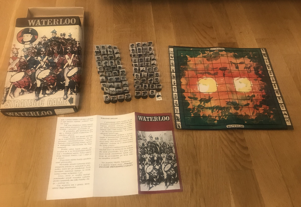 Gra planszowa WATERLOO Strategic Game retro PRL Warszawa Kup