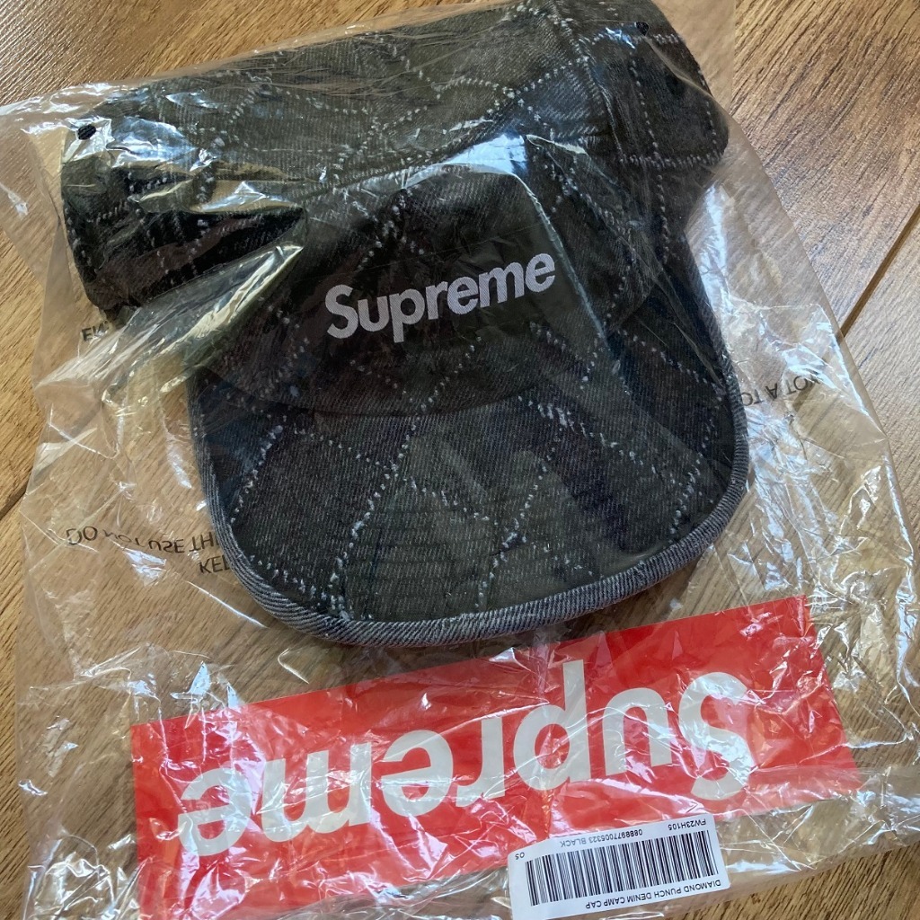 Supreme Punched Denim Camp Cap 'Black