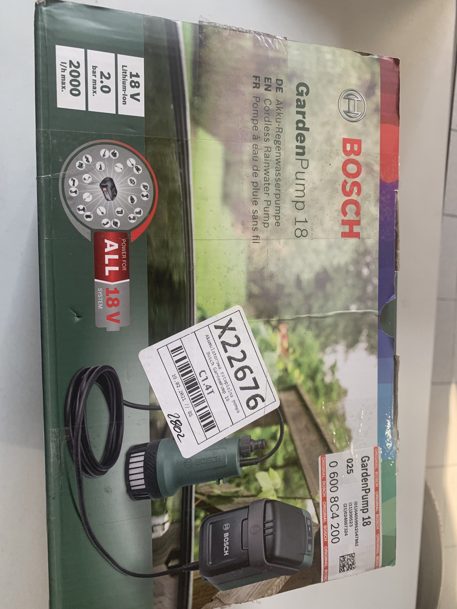 Pompa ogrodowa 18v Bosch Garden pump samo body Radom Kup teraz na