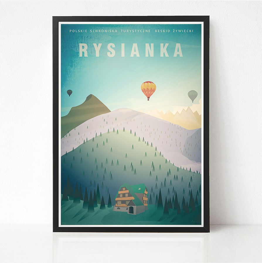 Plakat Rysianka Gory Beskidy Prezent Kup Teraz Za 79 00 Zl Tychy Allegro Lokalnie