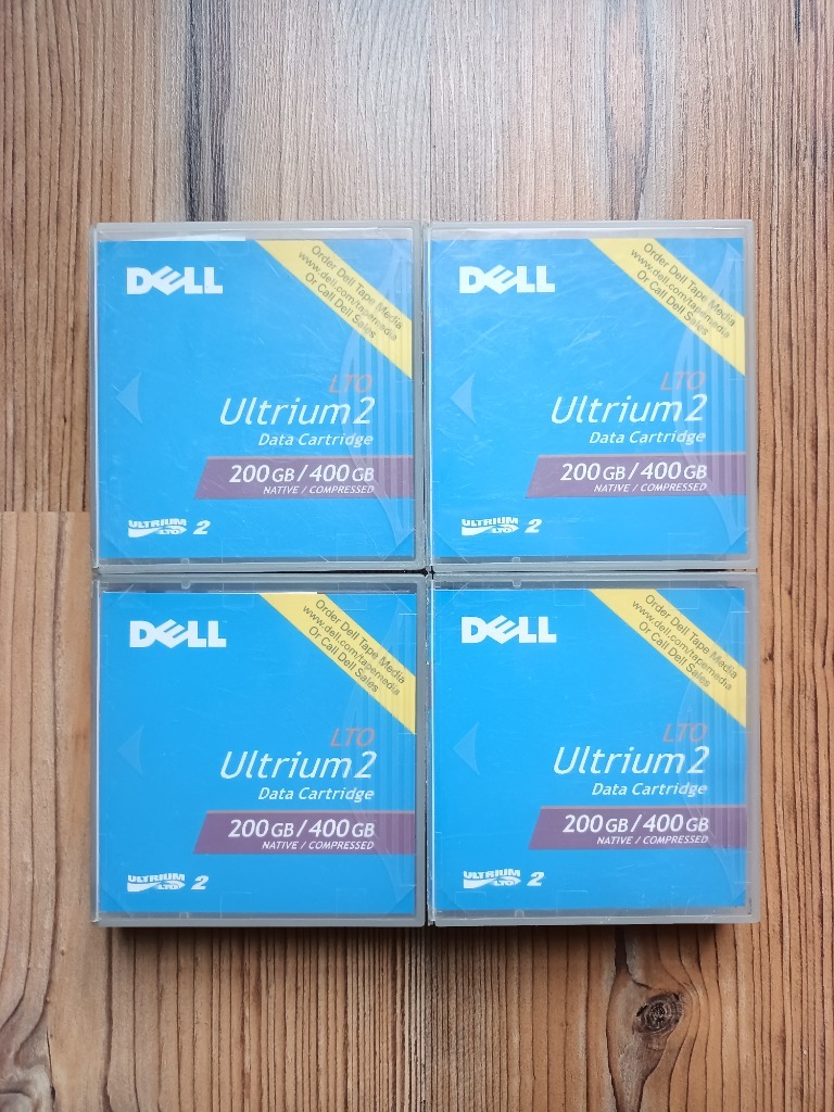 4szt DELL Ultrium 2 LTO Data Cartridge 200GB/400GB Wrocław