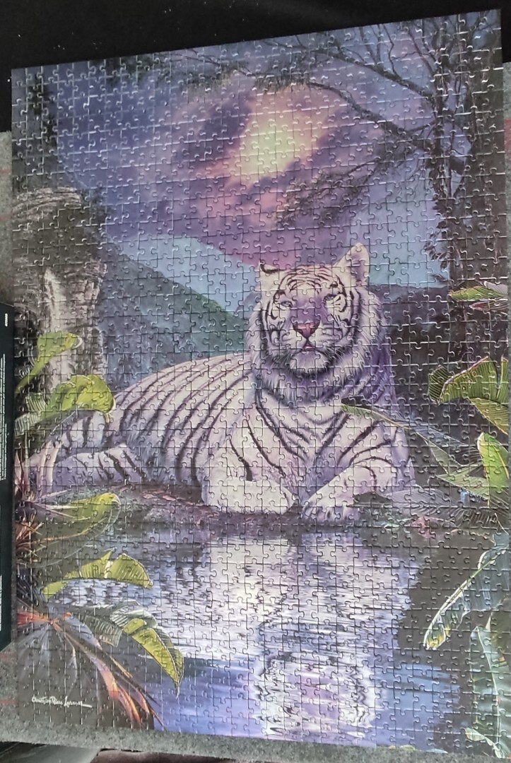 UNIKATOWE puzzle Ravensburger White tiger 1000 | Warszawa | Kup teraz