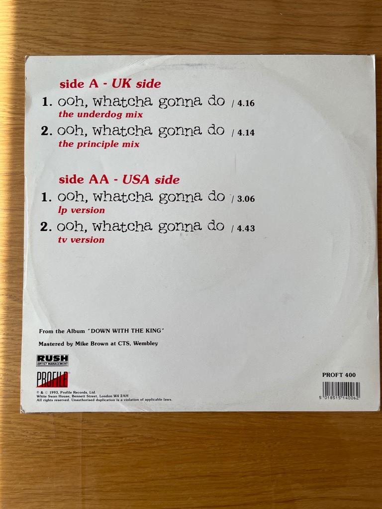 Run DMC ooh whatcha gonna do 1993 Maxi SIngle 12" Tarnowskie Góry