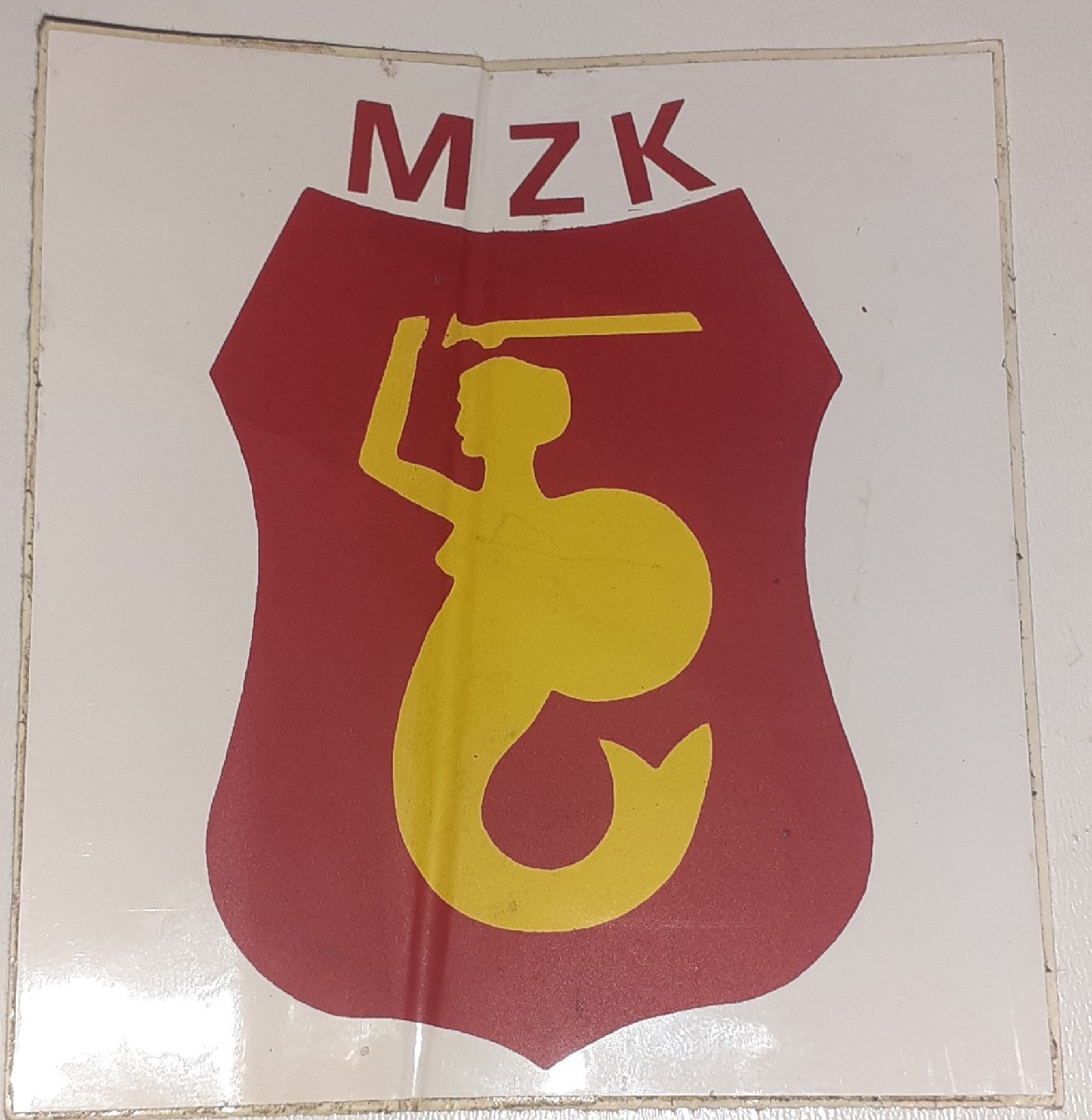 SYRENKA WARSZAWSKA.NAKLEJKA MZK.9X10 CM.