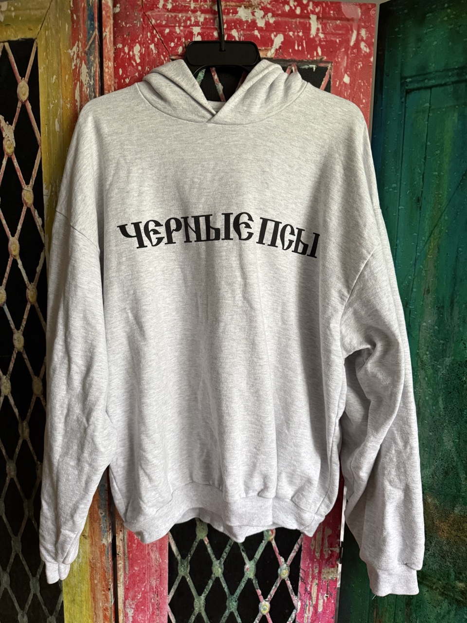 【SET UP】YZY GOSHA BLACK DOGS HEATHER Yeezy Gosha Black Dogs Hoodie Black Men's - SS24 - US
