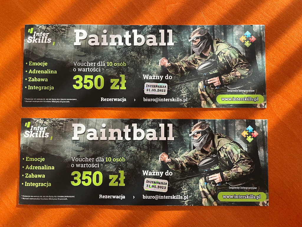 Voucher Paintball Interskills Katowice Kup teraz na Allegro Lokalnie
