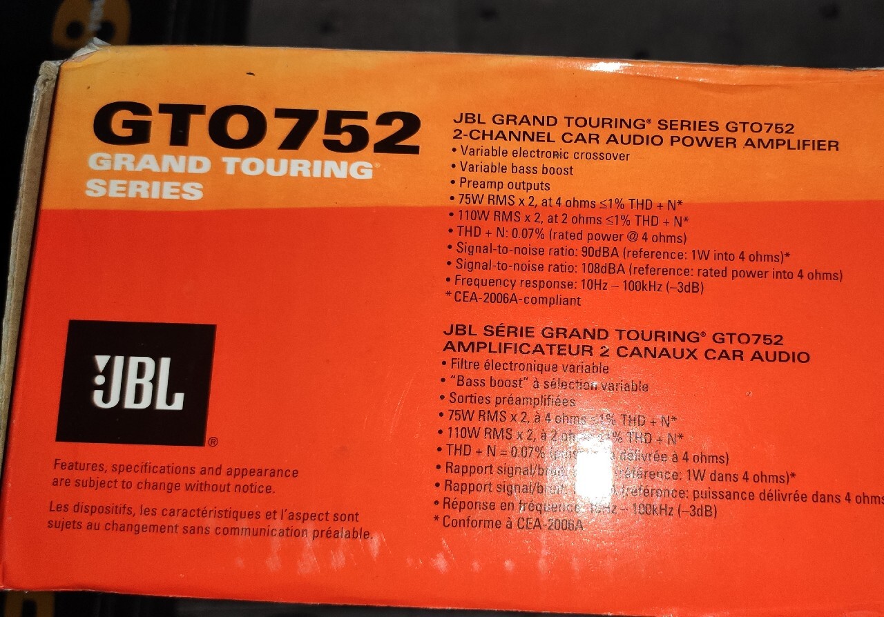 Wzmacniacz JBL GTO 752 2kanały Gliwice Kup teraz na Allegro Lokalnie