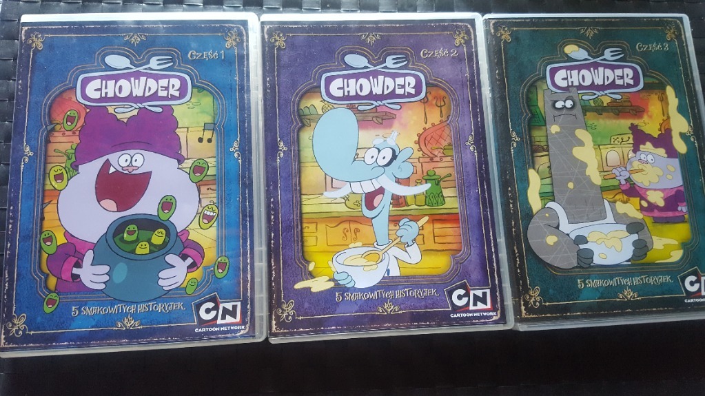 CHOWDER 3 DVD PAKIET Cartoon Network stan Idealny Ostrów Wielkopolski
