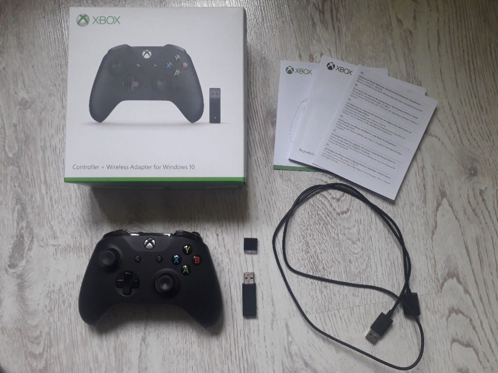 Gamepad Microsoft Xbox One Controller + Adapter Biadoliny Licytacja