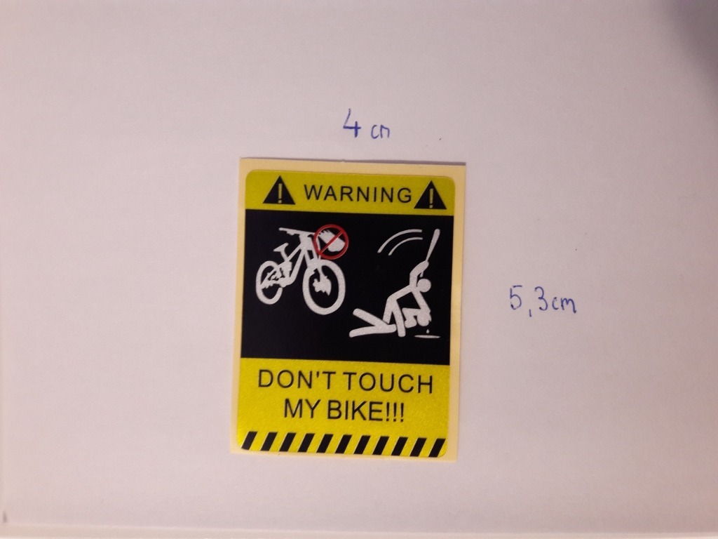Naklejka Don't touch my bike nie dotykaj roweru Kup