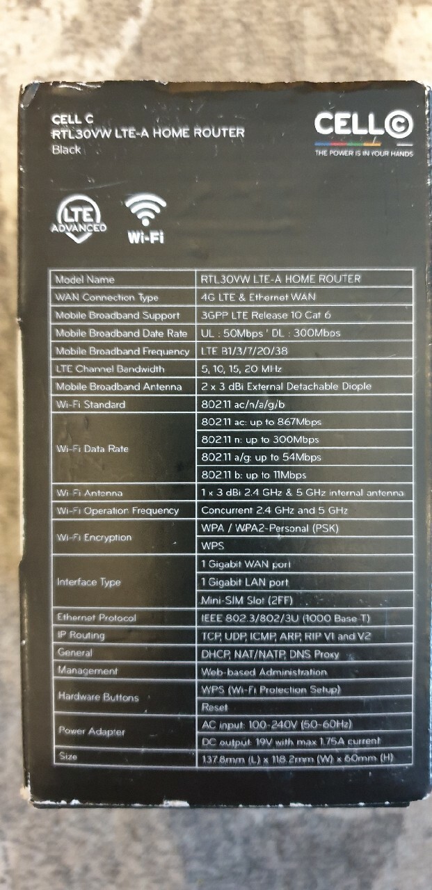 Router RTL30VW Cell C LTEA Goleniów Kup teraz na Allegro Lokalnie