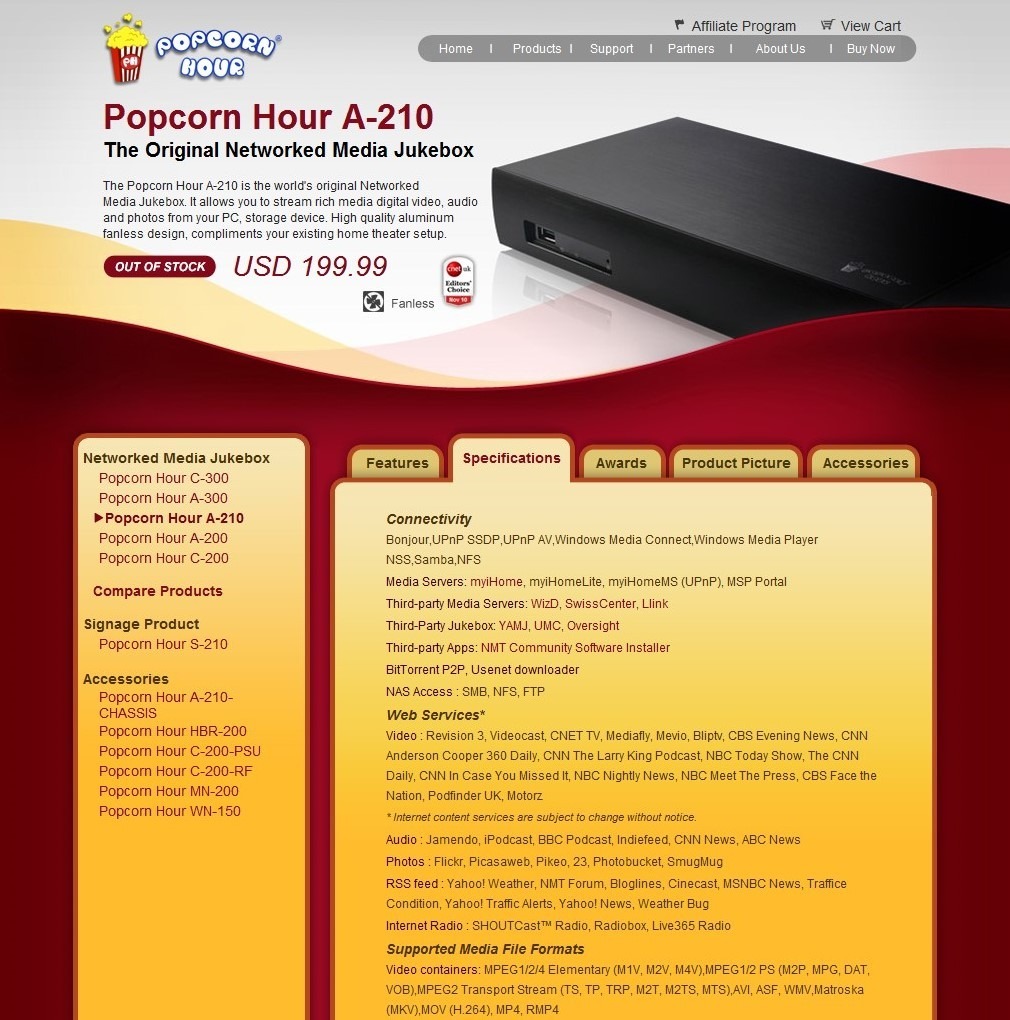 POPCORN HOUR A210 MEDIACENTER STREAM SERVER Warszawa Kup teraz na