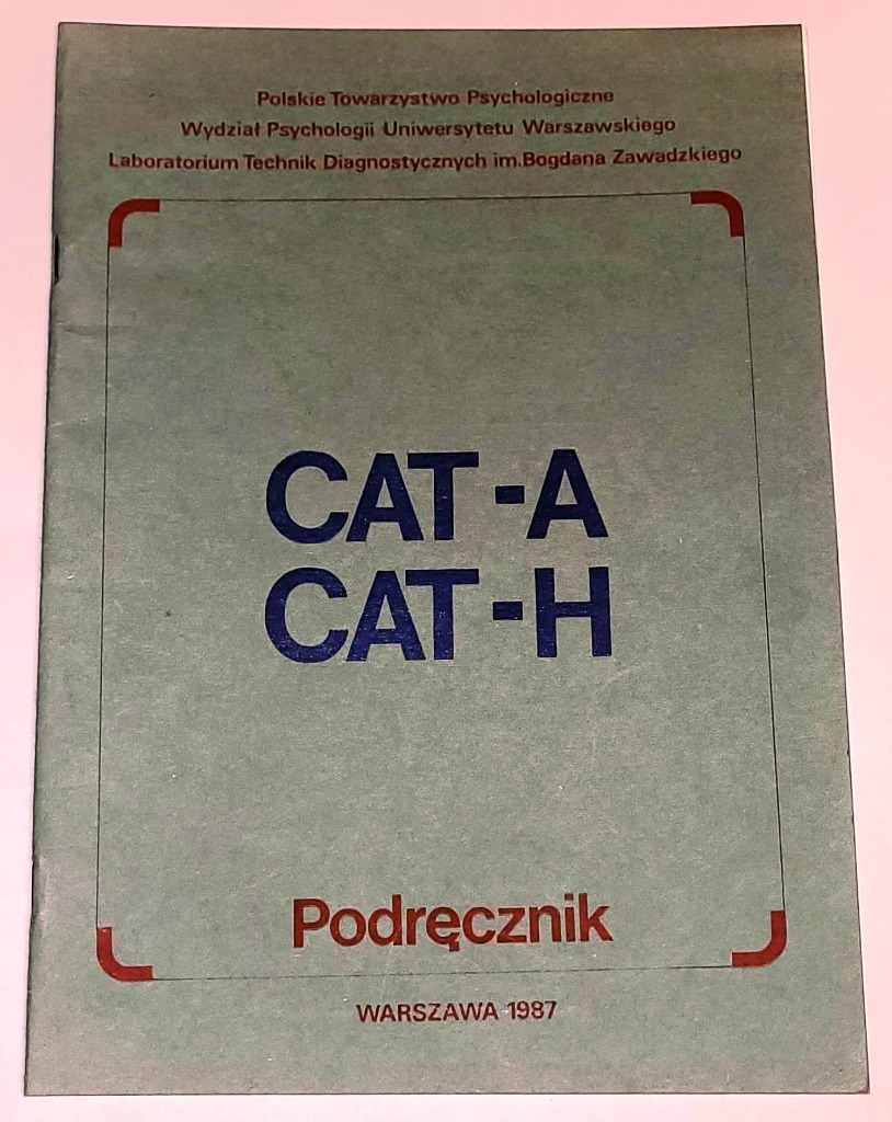 CATH Test Apercepcji Tematycznej dla Dzieci Warszawa Kup teraz na