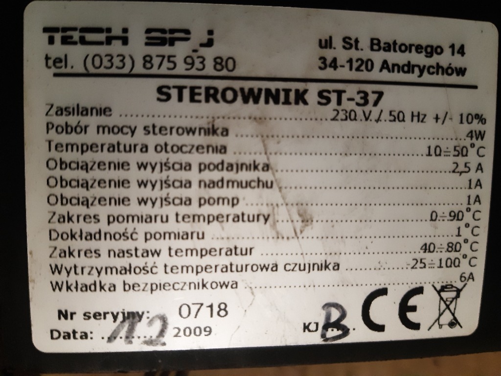 Sterownik tech st 37 i st 80 Pieca z podajnikiem | Kielce | Ogłoszenie ...