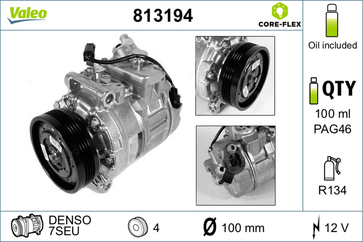 КОМПРЕСОР, НАСОС КОНДИЦІОНЕРА VALEO 813194 BMW 
