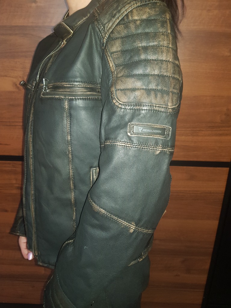 Куртка кожанная rebelhorn hunter pro vintage black
