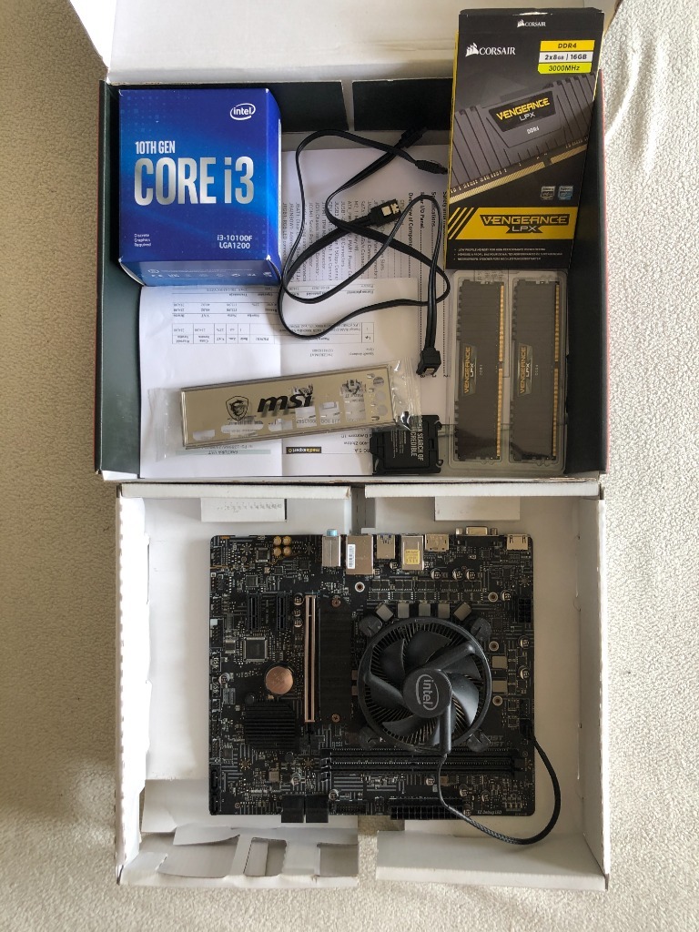 MSI B560M PRO + Intel i3-10100F + RAM + Chłodzenie | Kraków | Kup