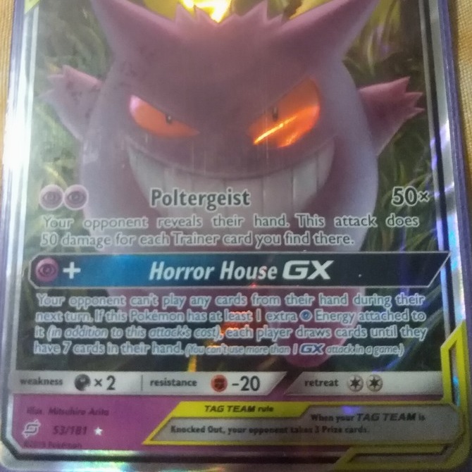 Oryginalna karta pokemon tag team gengar & mimikyu Poznań Kup teraz