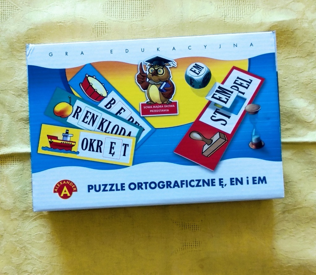 Alexander, puzzle ortograficzne Ę EN EM * gra Sowa Warszawa Kup