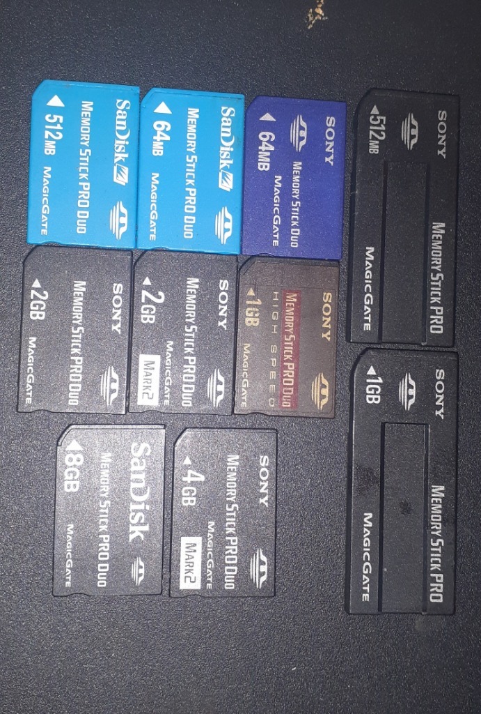 10 x karta Memory Stick Pro Duo zestaw Grodzisko Nowe Kup teraz