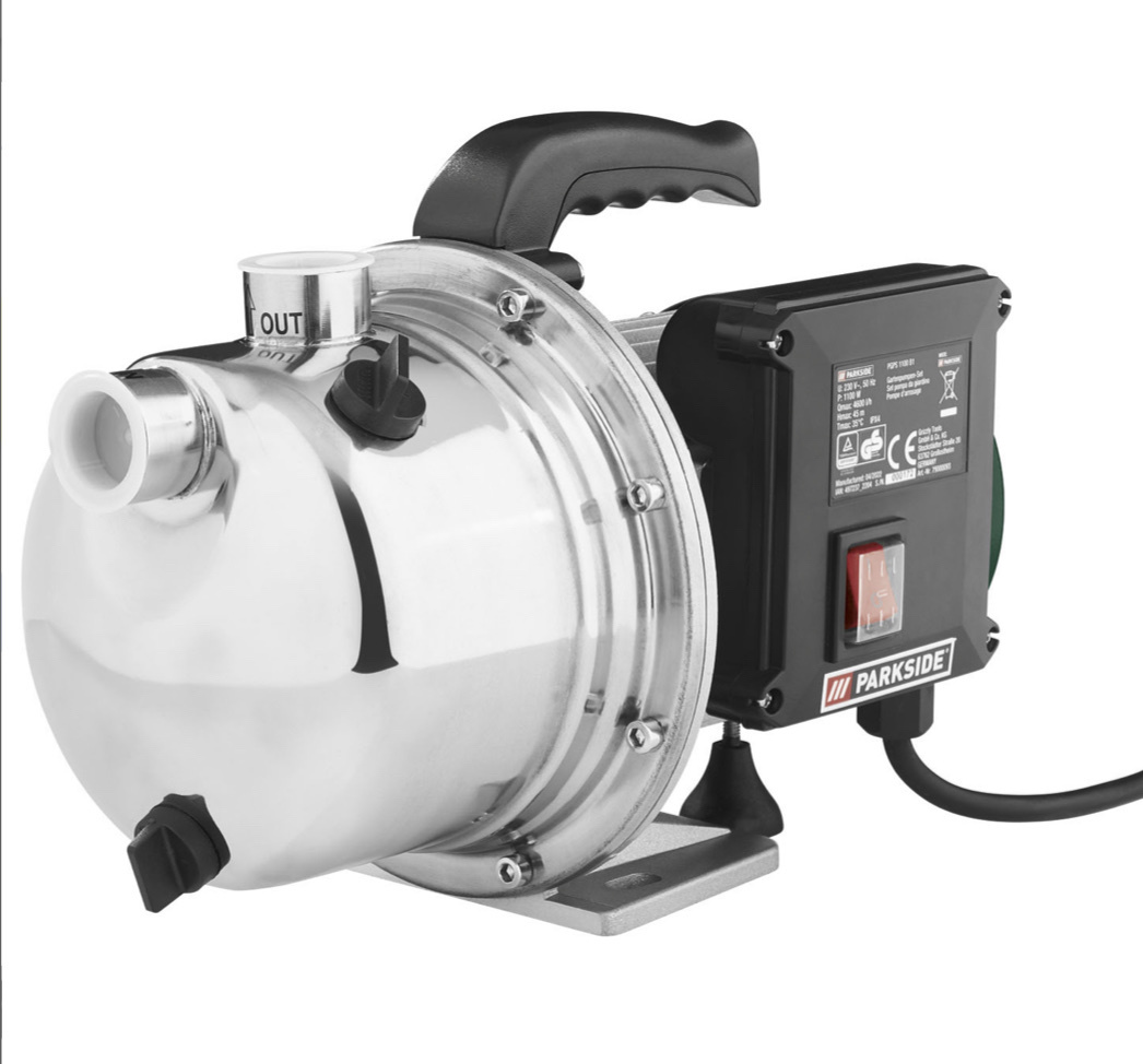 PARKSIDE Pompa ogrodowa 1100W, 4600 l/h, z wężem Małomice Kup teraz