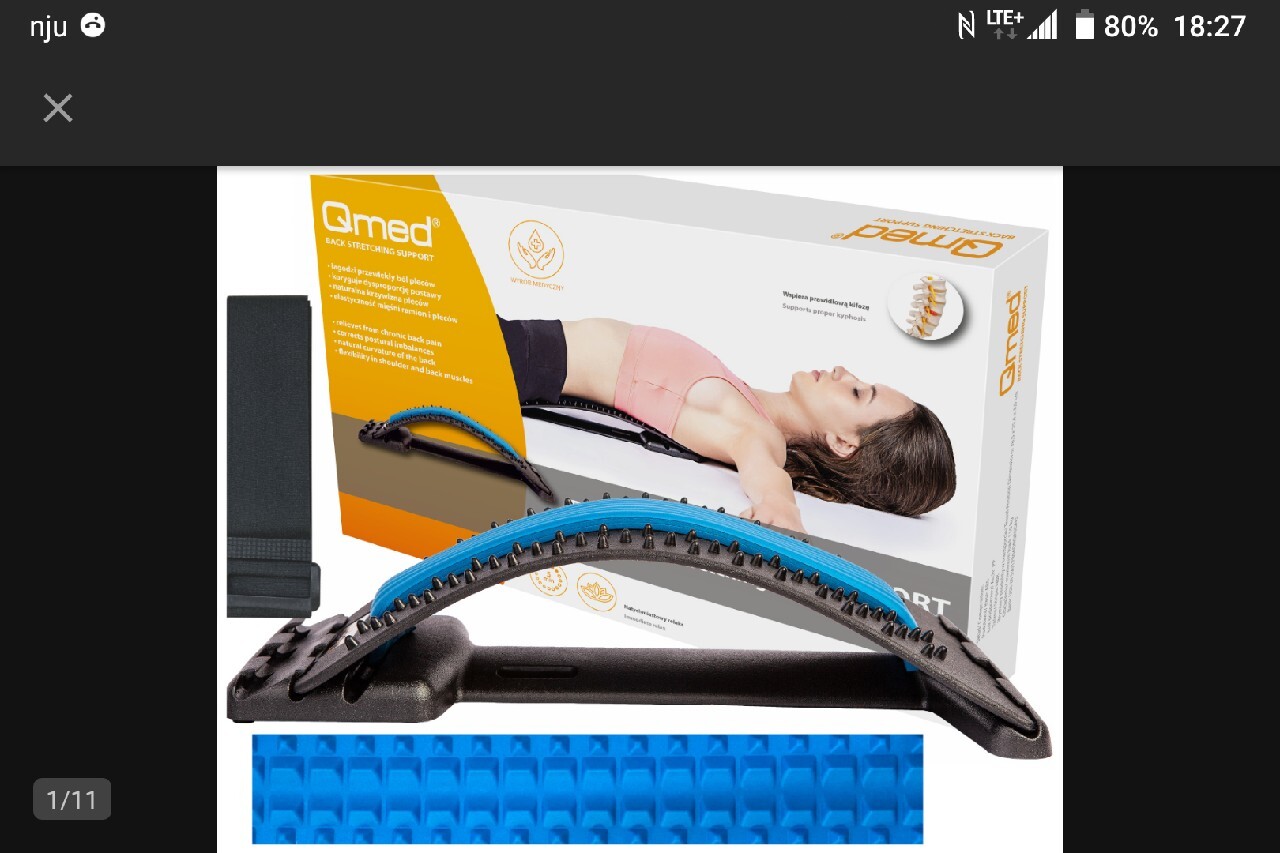 Qmed Back Stretching Support przyrząd do pleców Gostyń Kup teraz na Allegro Lokalnie