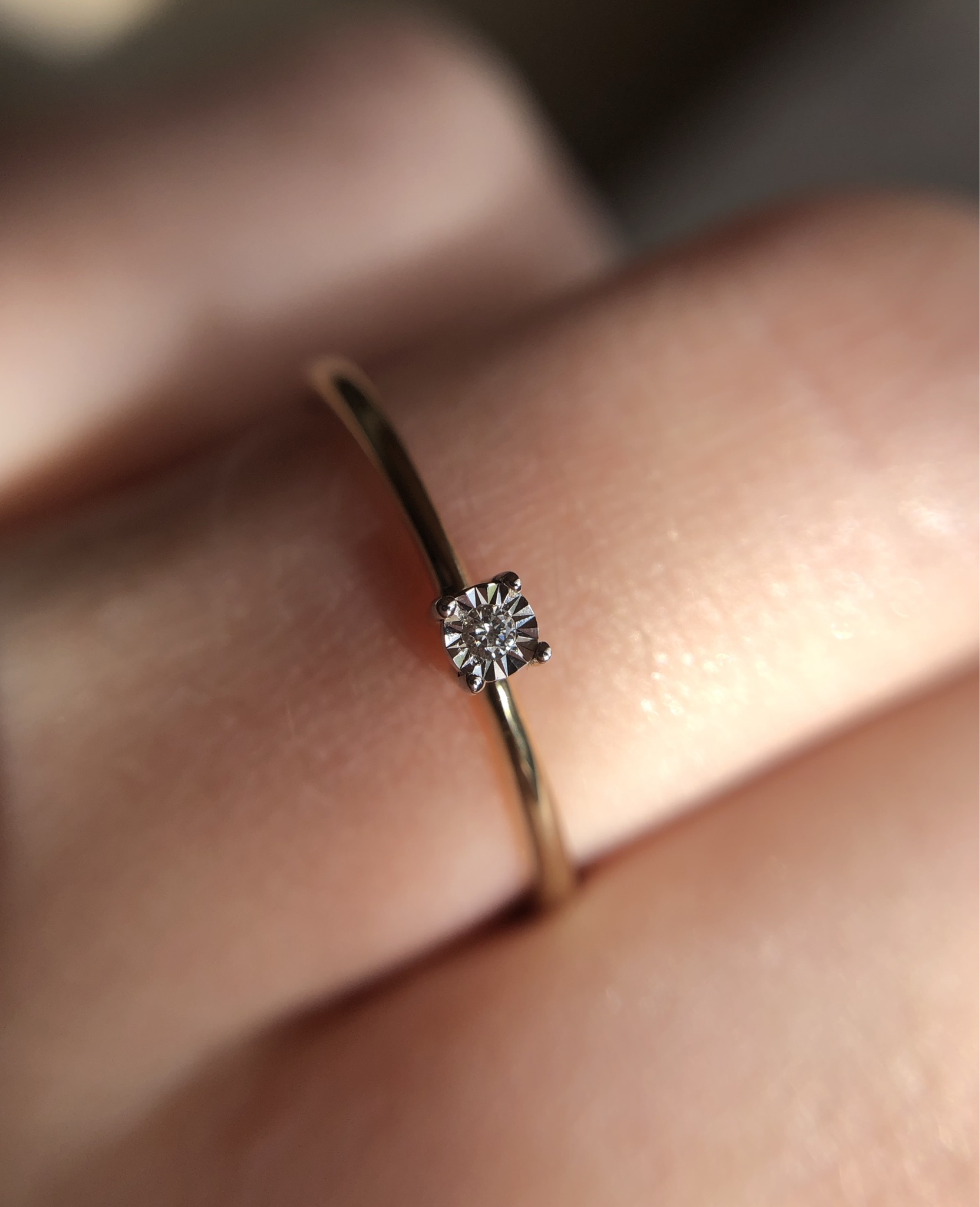 leeg grote Oceaan Associëren Złoty pierścionek z diamentem atelier du diamant | Sopot | Kup teraz na  Allegro Lokalnie
