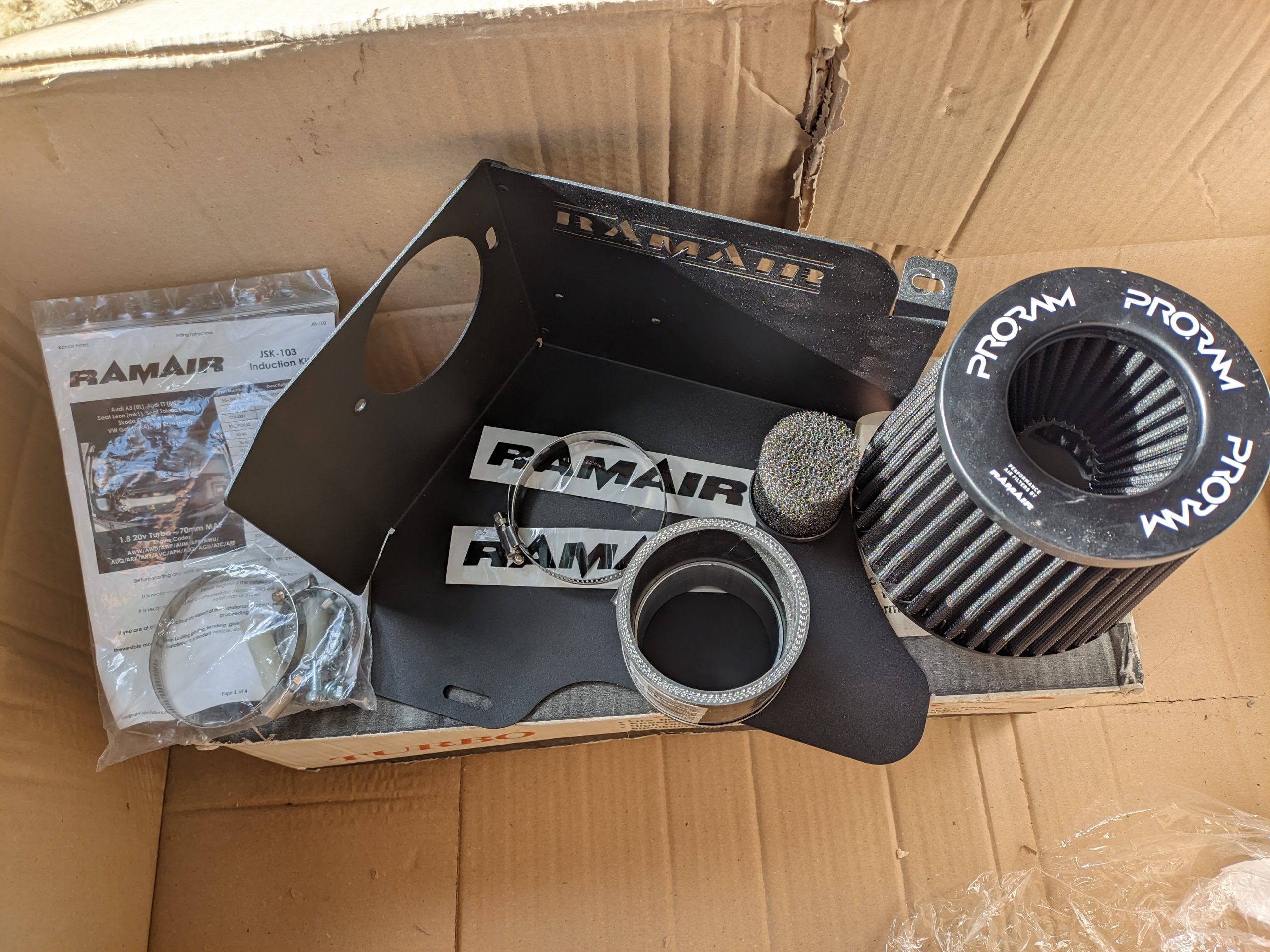 СИСТЕМА ВПУСКНИЙ PRORAM PRK-103 AUDI A3 TT 1.8T REMAIR STOZEK ПОВІТРОВІД 