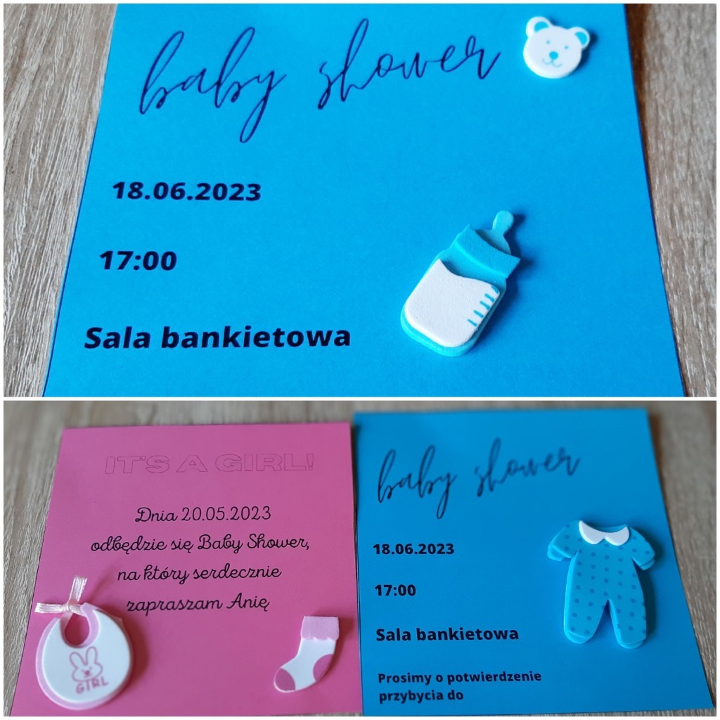 Zaproszenia na baby shower roczek Gliwice Kup teraz na Allegro Lokalnie