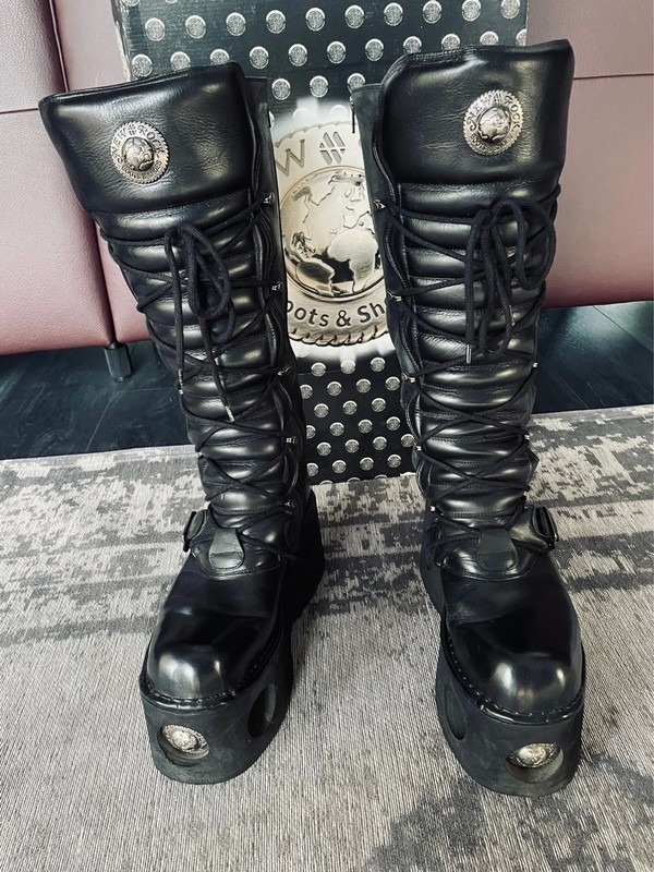 Stivali New Rock Anfibi Rick Price Stivali New Rock Pelle Nera