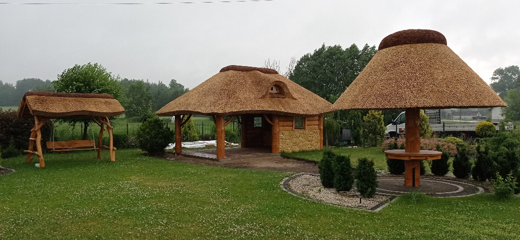 Altana z bala strzecha dach trzcina | Lelów | Kup teraz na Allegro Lokalnie