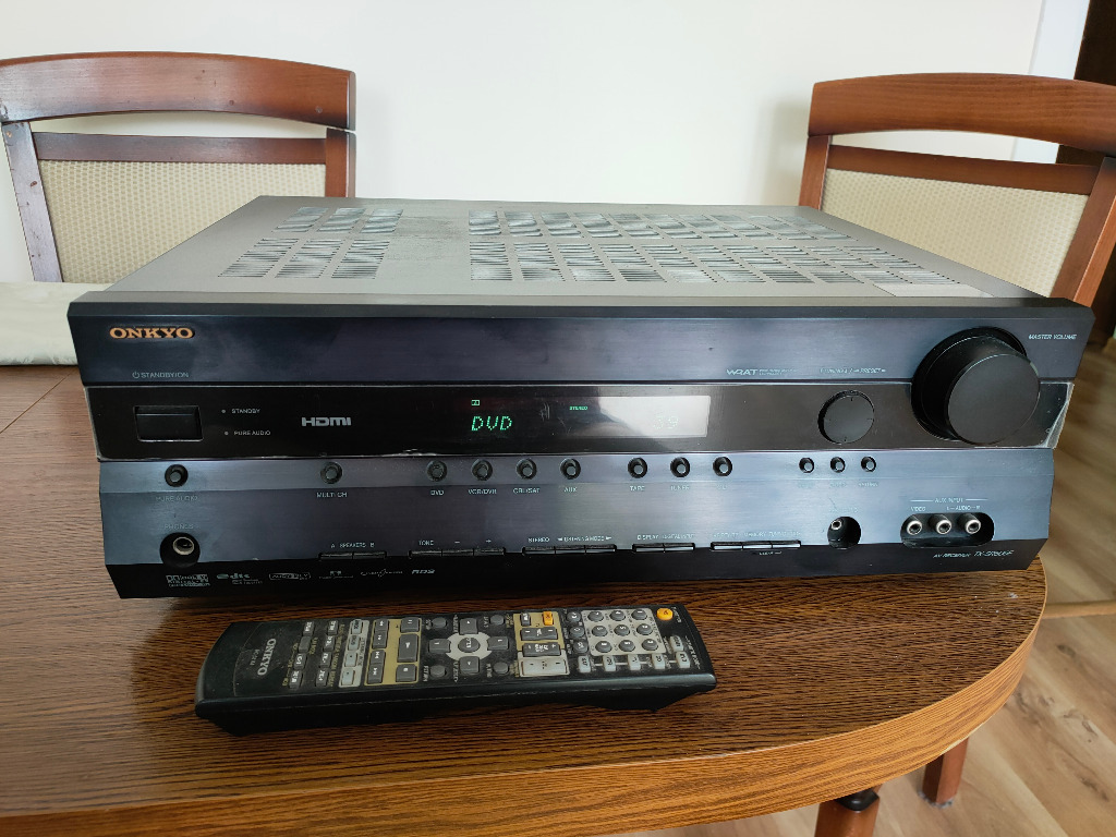 Amplituner Onkyo TXSR505 czarny + pilot Poznań Kup teraz na