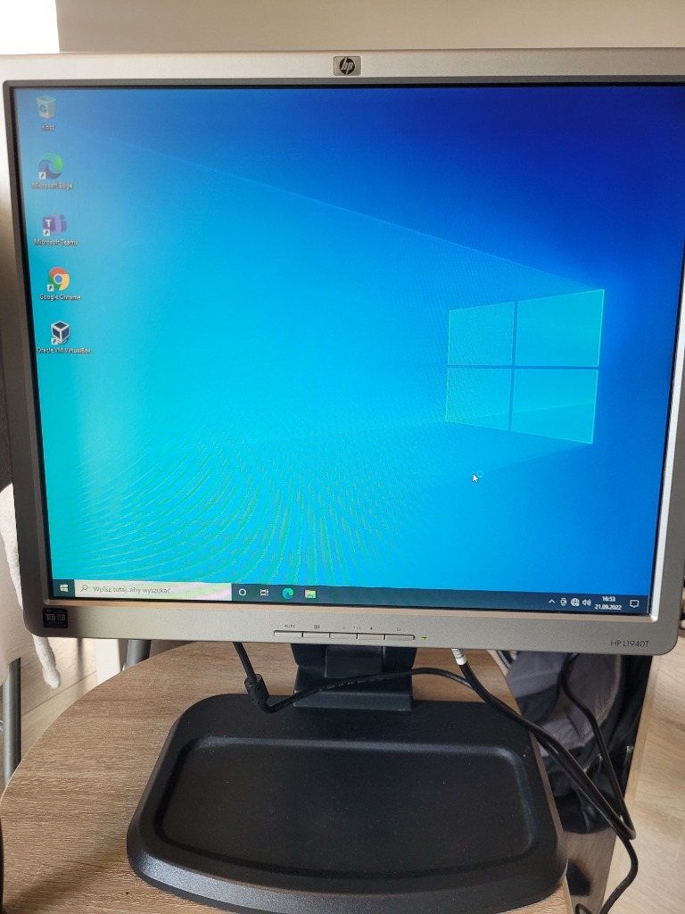 Monitor LCD HP 19 " L1940T + kable Kraków Licytacja na Allegro Lokalnie
